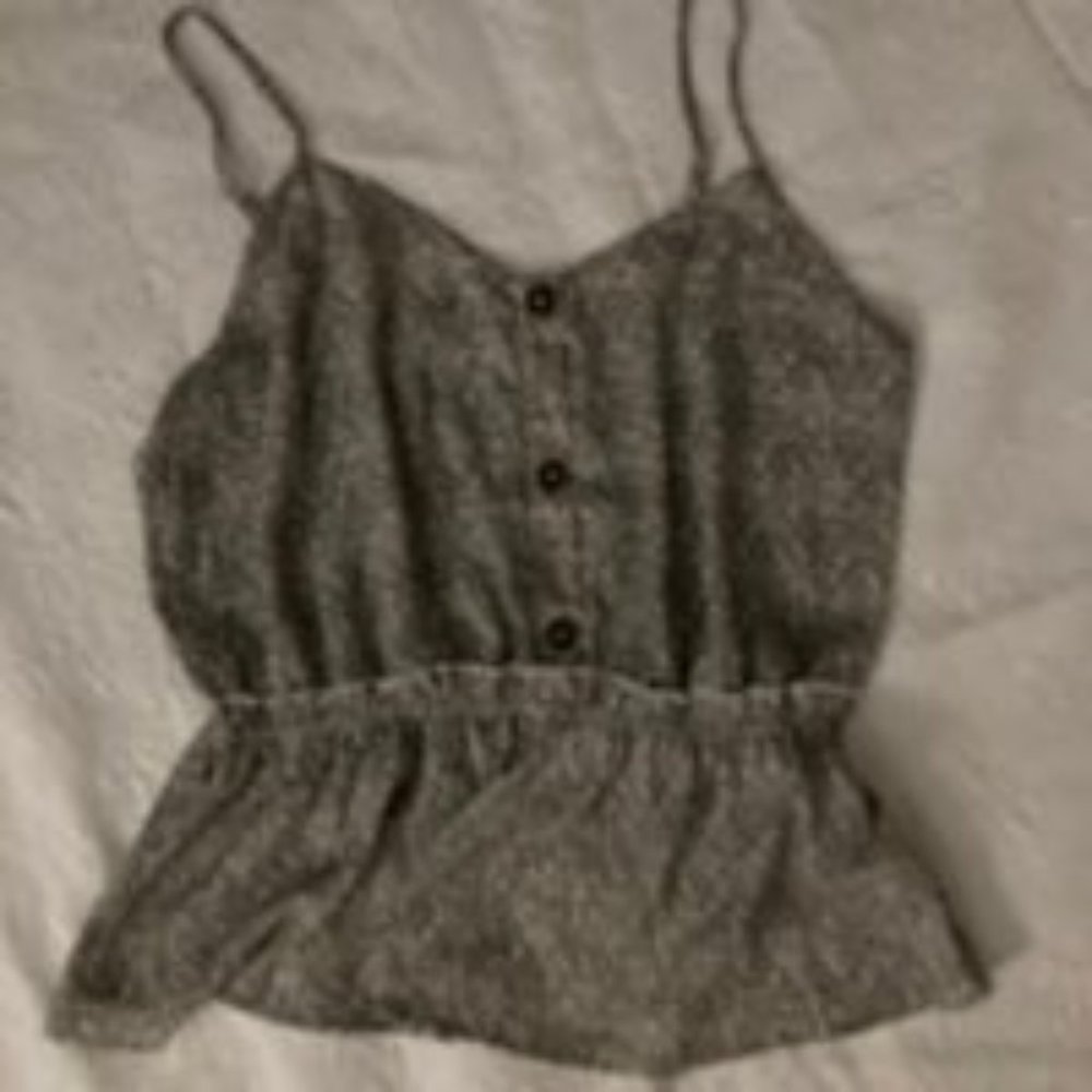 Leopard Print Ruffle Hem Tankini Top